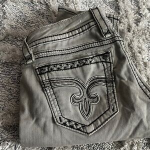 Light Gray Buckle Rock Revival Claudia size 28